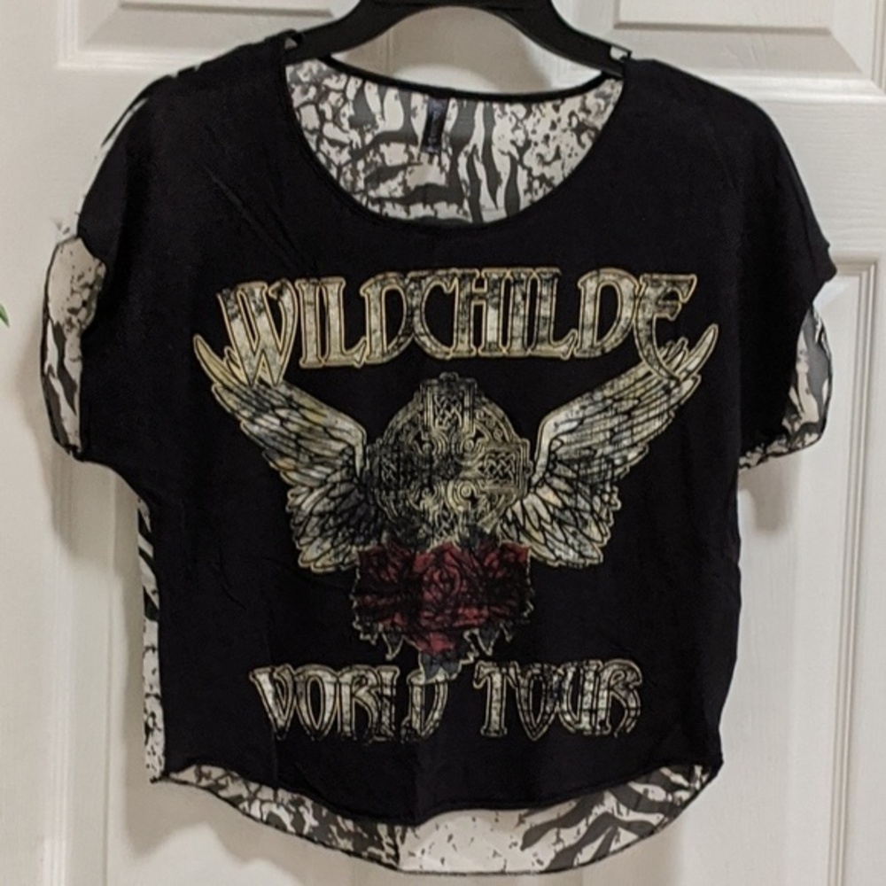 Full Tilt Wild Children World Tour Crop Top Size Small